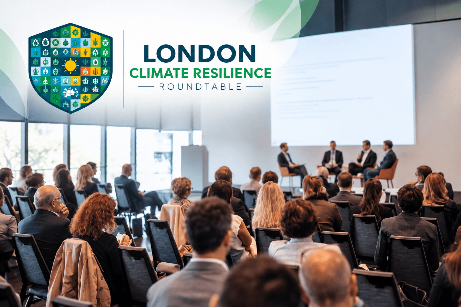 London Climate Resilience Roundtable — event photo + logo
